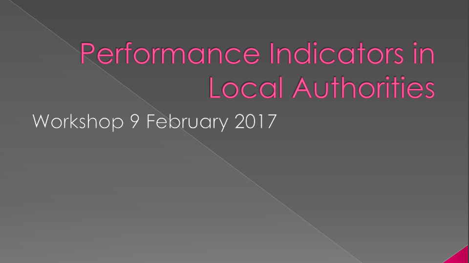 Performance Indicator Reports 2016 Workshop NOAC Secretariat Presentation
