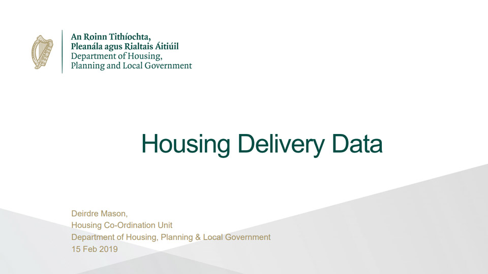 Housing Delivery Data Housing Co Ordination Unit