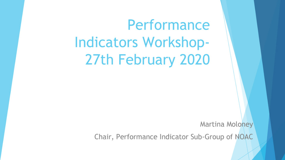  NOAC Performance Indicators Workshop 2019