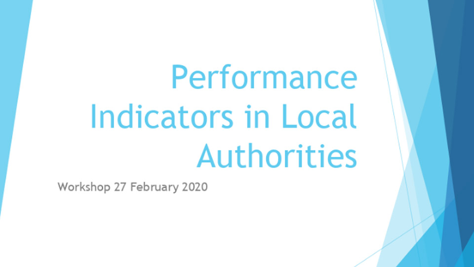Performanc-Indicators in Local Authorities NOAC Workshop 2019